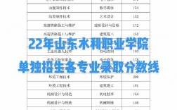 山東水利職業學院春季高考分數線