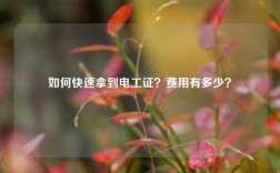 如何快速拿到電工證？費(fèi)用有多少？
