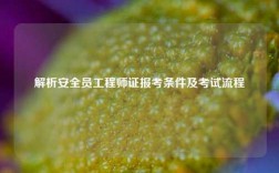 解析安全員工程師證報(bào)考條件及考試流程