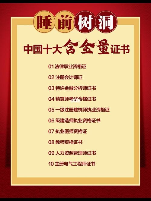 十大含金量證書(shū)-圖1