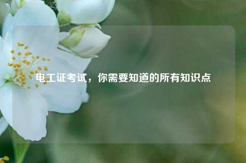 電工證考試，你需要知道的所有知識點-圖1